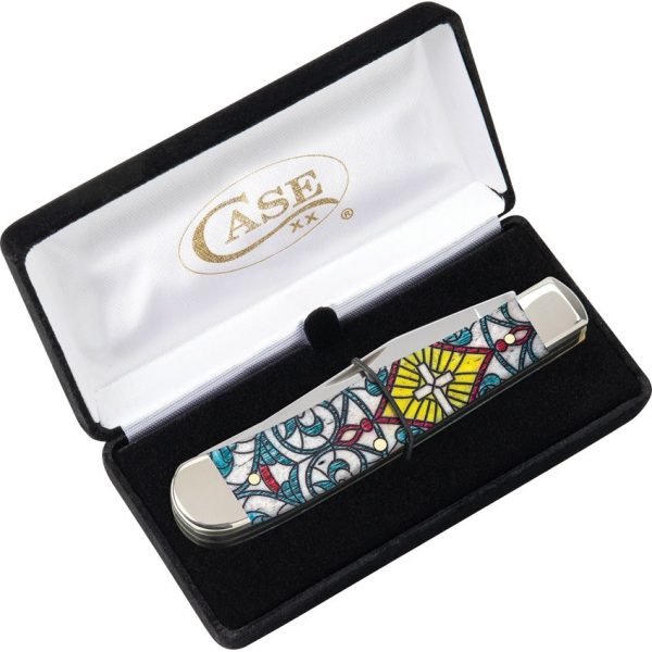 Case Cutlery Trapper Stained Glass - Bone