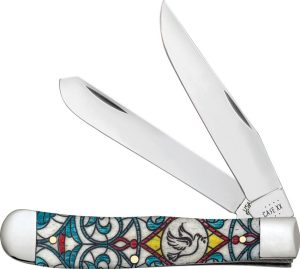 Case Cutlery Trapper Stained Glass Dove - Bone