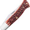 Case Cutlery Axe Handle Clip Blade - Mahogany Bone