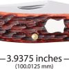 Case Cutlery Axe Handle Clip Blade - Mahogany Bone