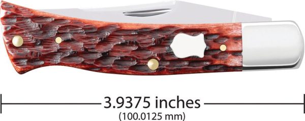 Case Cutlery Axe Handle Clip Blade - Mahogany Bone
