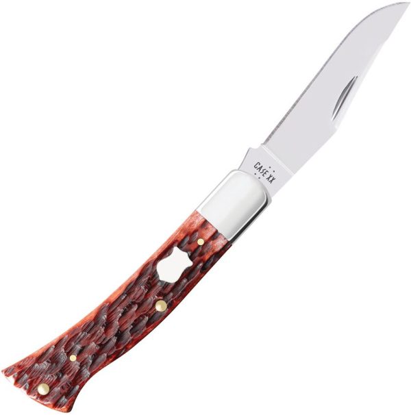 Case Cutlery Axe Handle Clip Blade - Mahogany Bone