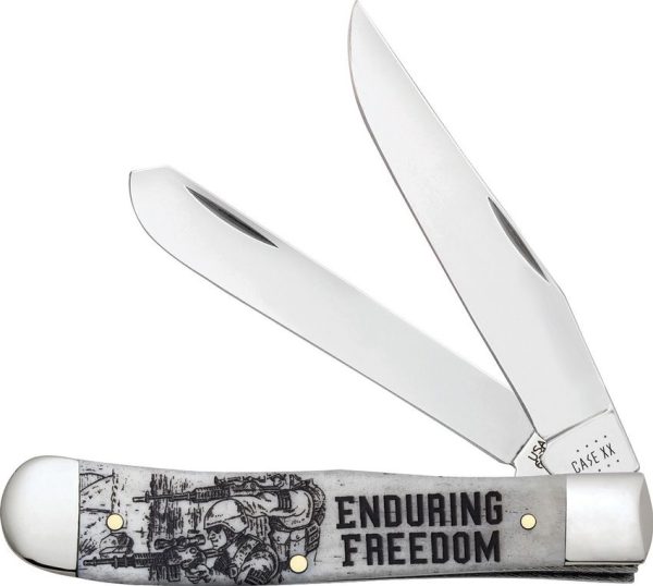 Case Cutlery Enduring Freedom Trapper Bone - War Series