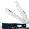 Case Cutlery Trapper Med Blue Peach Seed Stainless Folding