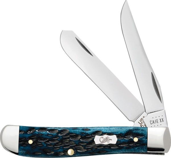 Case Cutlery Mini Trapper Mediterranean Blue Stainless