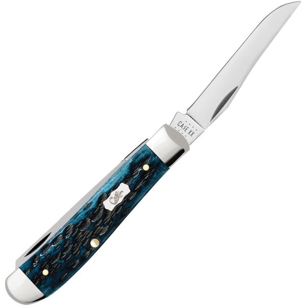 Case Cutlery Mini Trapper Mediterranean Blue Stainless