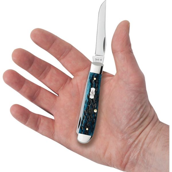 Case Cutlery Mini Trapper Mediterranean Blue Stainless