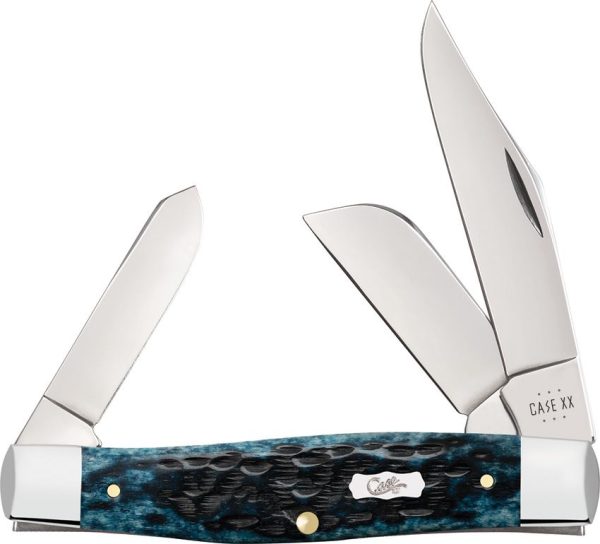 Case Cutlery Large Stockman Mediterranean Blue Stainless