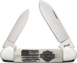 Case Cutlery Harley Davidson Canoe - Bone Handle