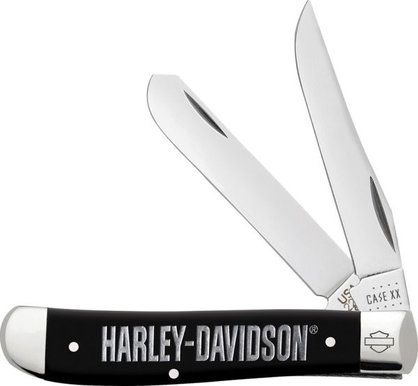 Case Cutlery Harley Mini Trapper - Black Synthetic