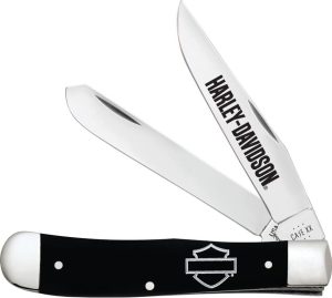 Case Cutlery Harley Davidson Trapper - Black Synthetic