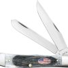 Case Cutlery Trapper Gray Sawcut Bone Handle Folding Knife