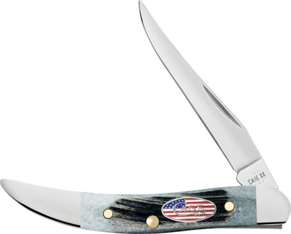 Case Cutlery Toothpick Gray Sawcut Long Clip Blade