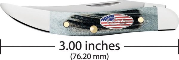 Case Cutlery Toothpick Gray Sawcut Long Clip Blade