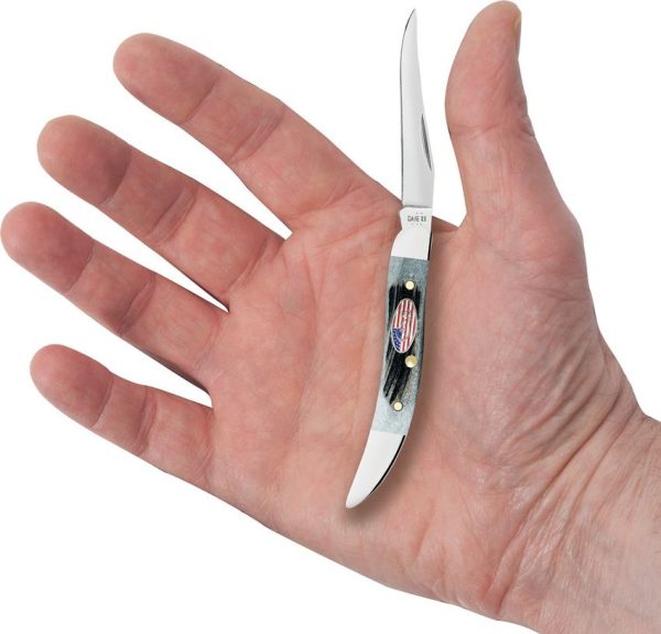 Case Cutlery Toothpick Gray Sawcut Long Clip Blade