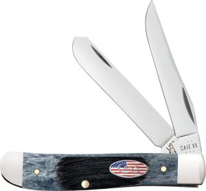 Case Cutlery Mini Trapper Gray Sawcut Bone Folding Knife