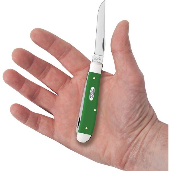 Case Cutlery Mini Trapper Green Synthetic Handle Folding