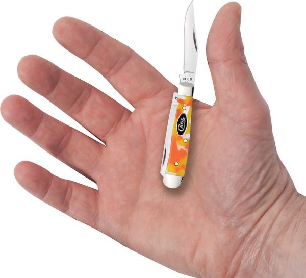 Case Cutlery Tiny Trapper Folding Knife Candy Corn Kirinite 2.38"