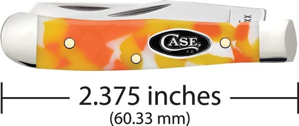 Case Cutlery Tiny Trapper Folding Knife Candy Corn Kirinite 2.38"
