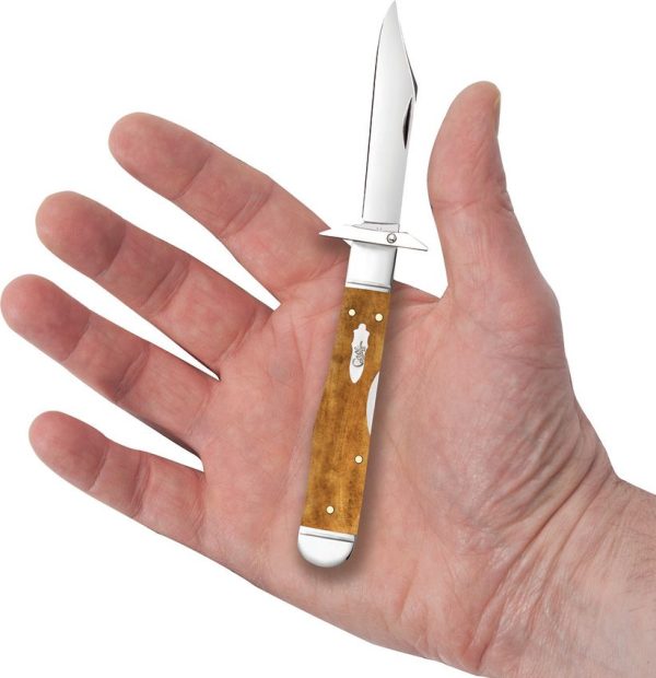 Case Cutlery Cheetah Cub Lockback Antique Bone