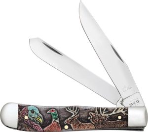 Case Wild Game Series Trapper Natural Bone Stainless Folding Knife