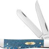 Case Cutlery Mini Trapper Blue Sycamore Folding Knife