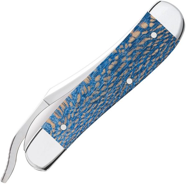 Case Cutlery Russlock Blue Sycamore One-Hand Open