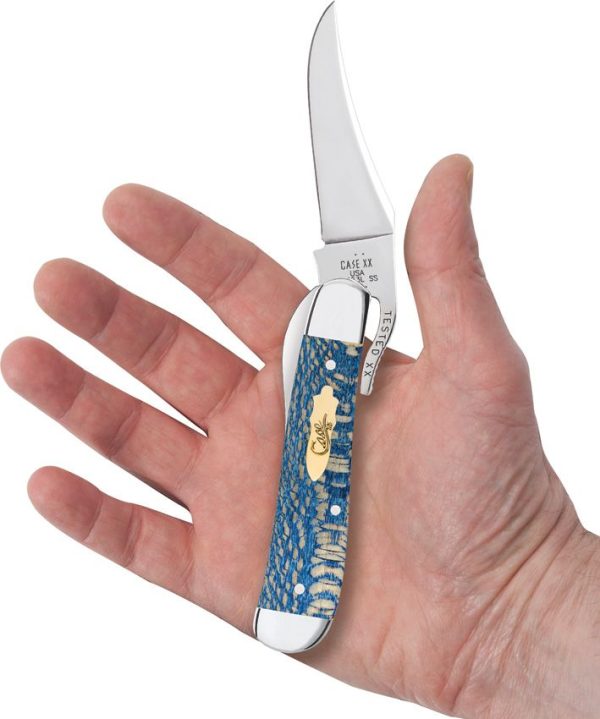 Case Cutlery Russlock Blue Sycamore One-Hand Open