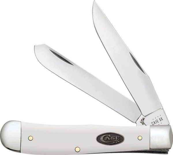 Case Cutlery Trapper White Synthetic Folding Knife