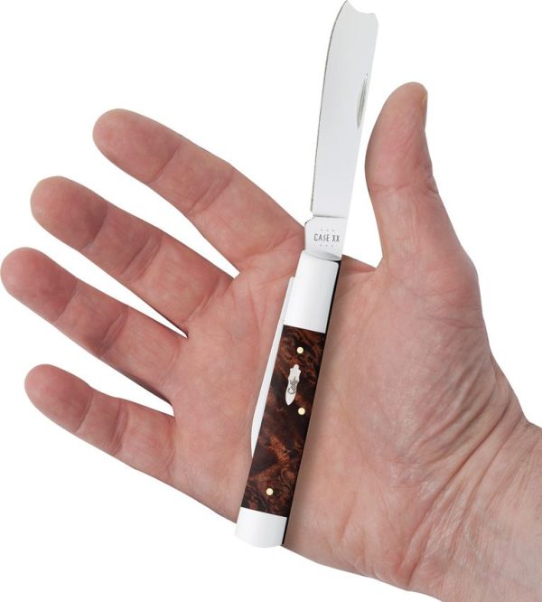 Case Cutlery Razor Brown Maple Burl Folding Knife