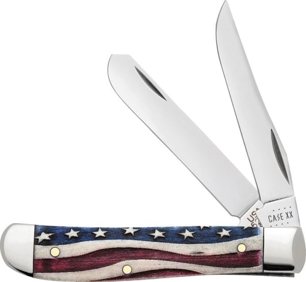 Case Cutlery Mini Trapper Patriotic Bone