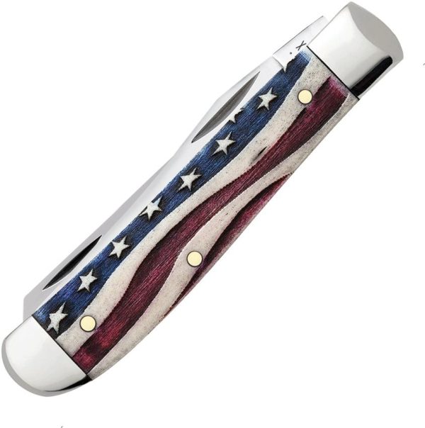 Case Cutlery Mini Trapper Patriotic Bone