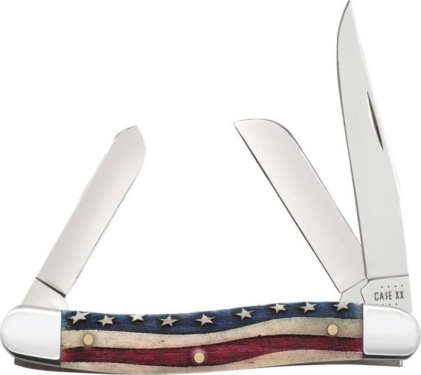 CA64136.jpg Case Cutlery 6318 SS Star Spangled Banner Folding Knife
