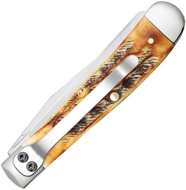 Case Cutlery Trapper 6.5 Bonestag Spey - Pocket Clip Folder