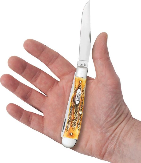 Case Cutlery Trapper 6.5 Bonestag Spey - Pocket Clip Folder