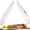Case Cutlery Muskrat 6.5 Bonestag - Dual-Blade Pocket Knife