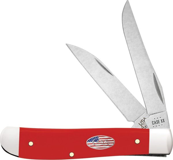 Case Cutlery Mini Trapper American Workman Red Synthetic