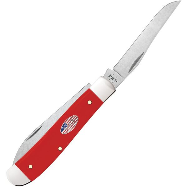Case Cutlery Mini Trapper American Workman Red Synthetic