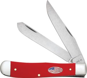 Case Cutlery Trapper American Workman Red Synthetic