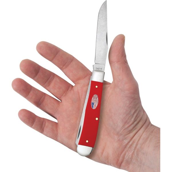 Case Cutlery Trapper American Workman Red Synthetic