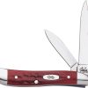 Case Cutlery Peanut Red Pocket Worn - Two-Blade