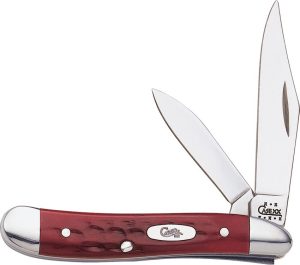 Case Cutlery Peanut Red Pocket Worn - Two-Blade
