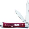 Case Cutlery Peanut Red Pocket Worn - Two-Blade