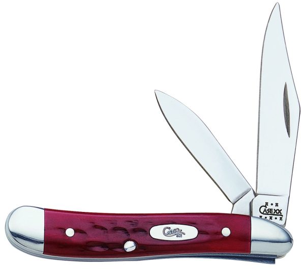 Case Cutlery Peanut Red Pocket Worn - Two-Blade