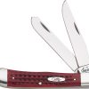 Case Cutlery Trapper Red Pocket Worn - Two-Blade