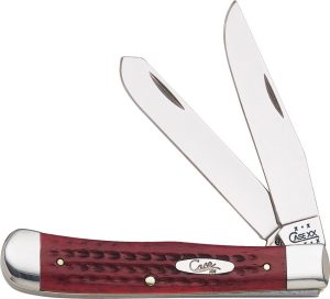 Case Cutlery Trapper Red Pocket Worn - Two-Blade