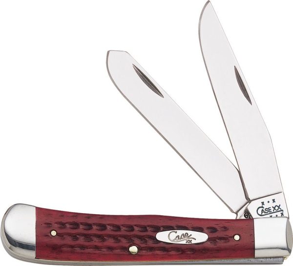 Case Cutlery Trapper Red Pocket Worn - Two-Blade