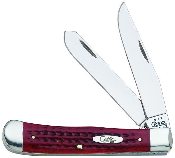 Case Cutlery Trapper Red Pocket Worn - Two-Blade