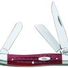 Case Cutlery Medium Stockman Red Pocket Worn - Three-Blade