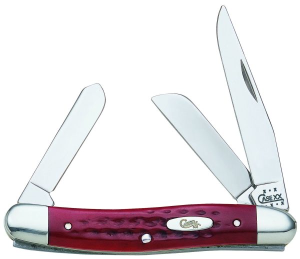 Case Cutlery Medium Stockman Red Pocket Worn - Three-Blade